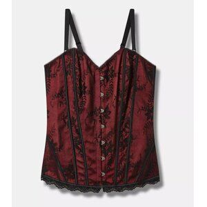 Torrid Retro Mesh and Lace Strapless Corset